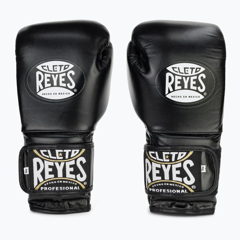 Rękawice bokserskie Cleto Reyes Velcro Sparring black/silver 2