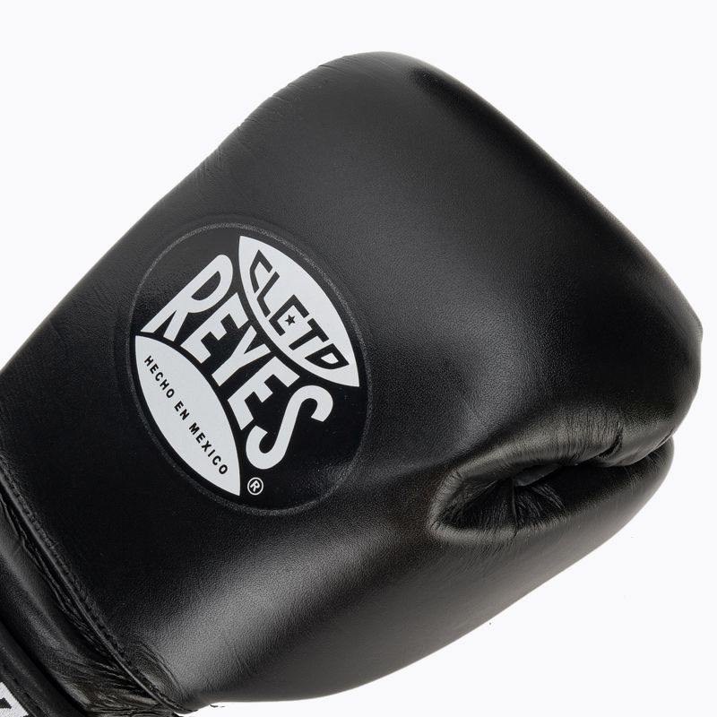 Rękawice bokserskie Cleto Reyes Velcro Sparring black/silver 5