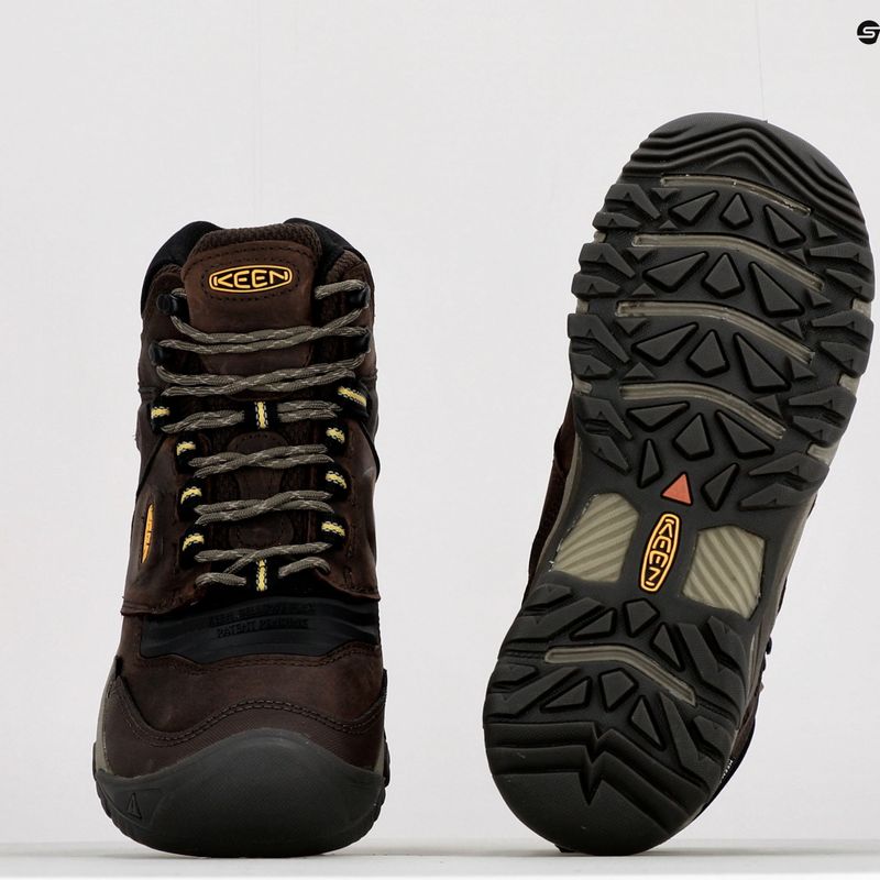 Buty trekkingowe męskie KEEN Ridge Flex Mid WP coffee bean/keen yellow 17