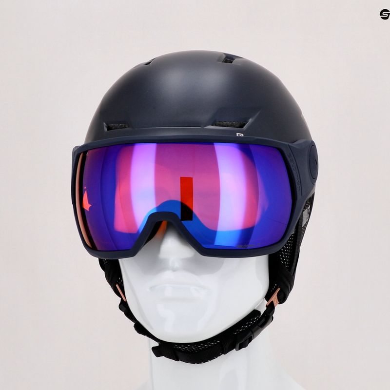 Kask narciarski Salomon Icon LT Visor W wisteria navy/mid blue 9
