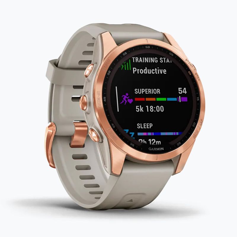 Zegarek Garmin Fenix 7S Solar Hrm Elevate Ox piaskowy 010-02539-11 3