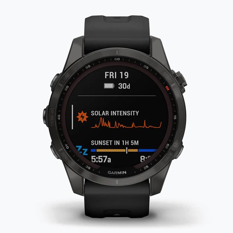 Zegarek Garmin Fenix 7S Sapphire Solar Hrm Elevate Ox czarny 010-02539-25 2