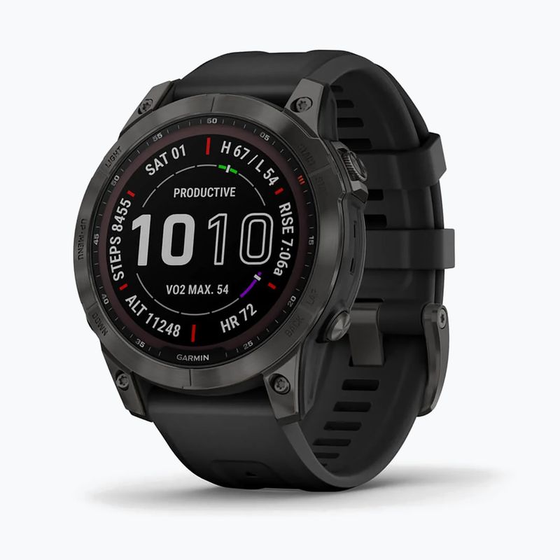 Zegarek Garmin Fenix 7 Sapphire Solar Hrm Elevate Ox czarny 010-02540-21