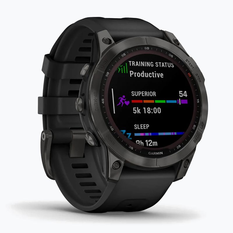 Zegarek Garmin Fenix 7 Sapphire Solar Hrm Elevate Ox czarny 010-02540-21 3