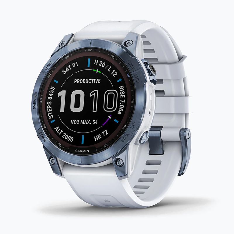 Zegarek Garmin Fenix 7 Sapphire Solar Hrm Elevate Ox niebieski 010-02540-25