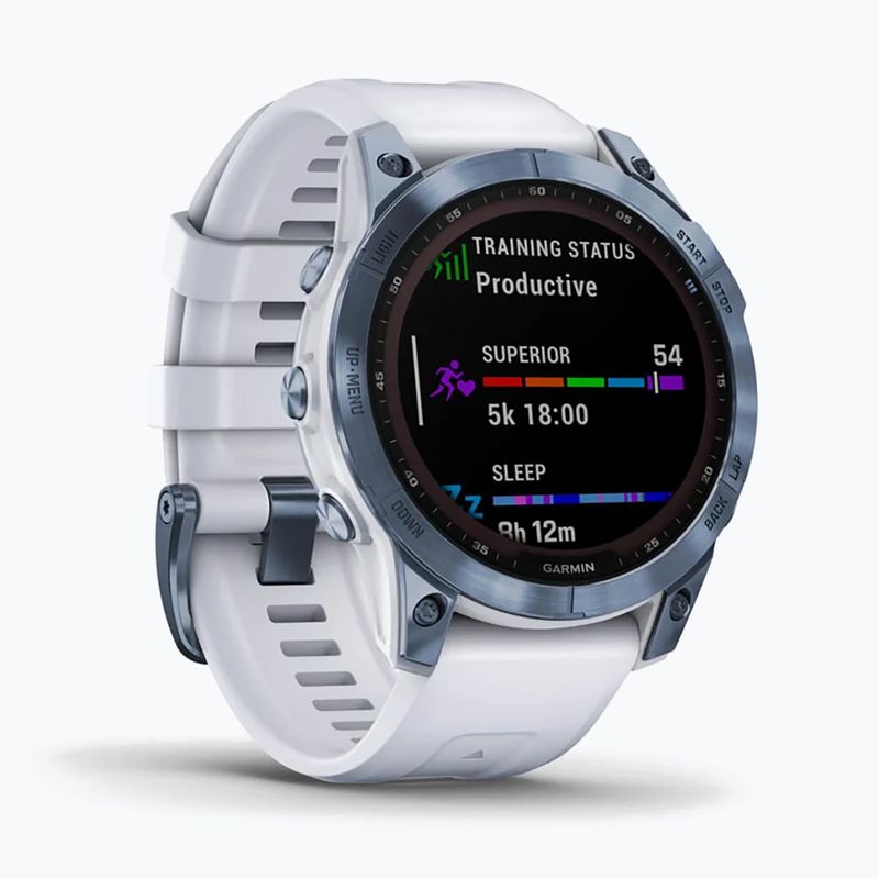 Zegarek Garmin Fenix 7 Sapphire Solar Hrm Elevate Ox niebieski 010-02540-25 3