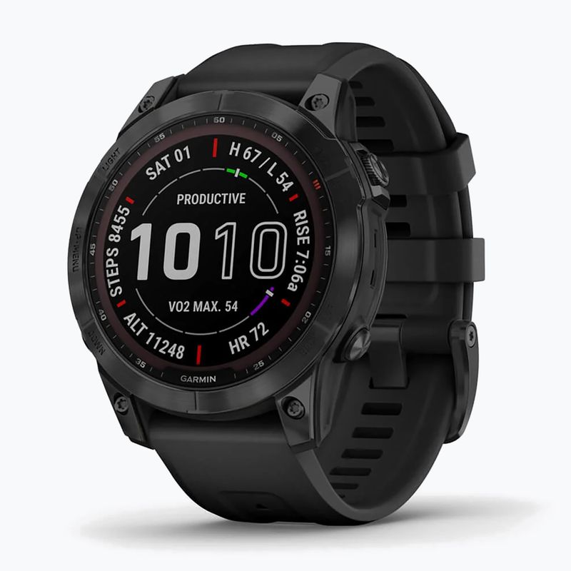 Zegarek Garmin Fenix 7 Sapphire Solar Hrm Elevate Ox czarny 010-02540-35