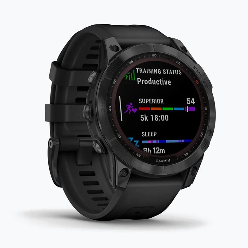 Zegarek Garmin Fenix 7 Sapphire Solar Hrm Elevate Ox czarny 010-02540-35 3