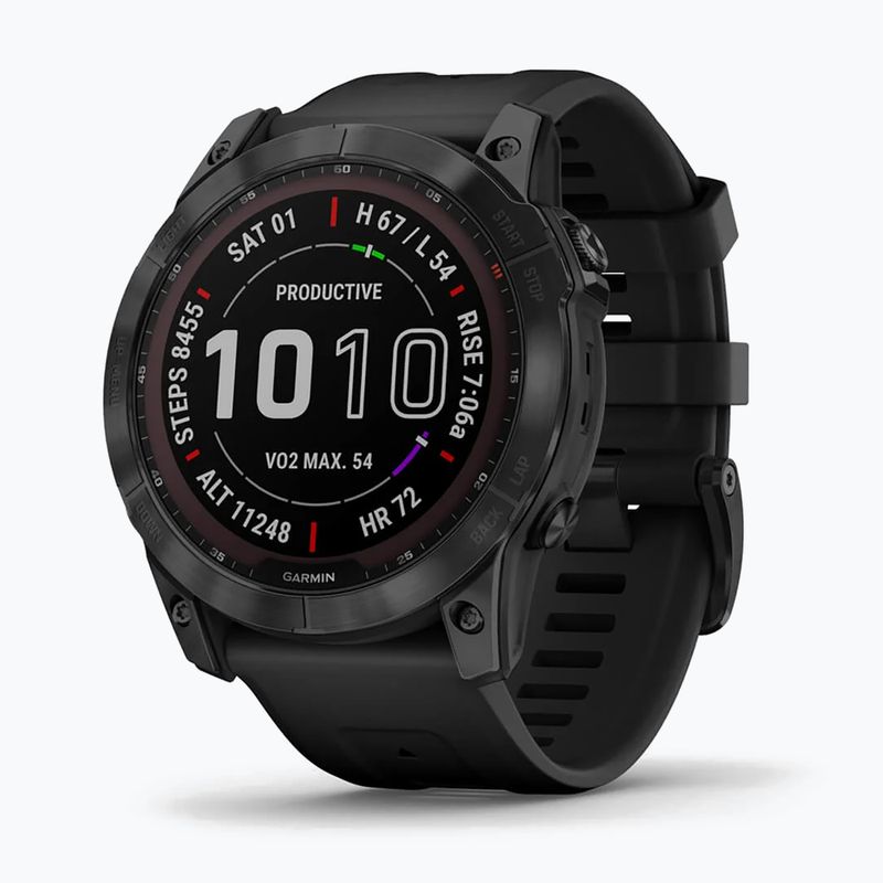 Zegarek Garmin Fenix 7X Sapphire Solar Hrm Elevate Ox czarny 010-02541-23