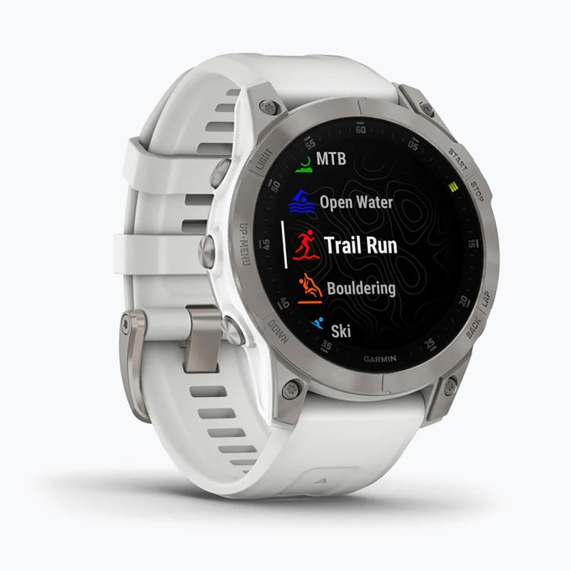 Zegarek Garmin Epix 2 Sapphire HRM Elevate Ox biały 010-02582-21 3