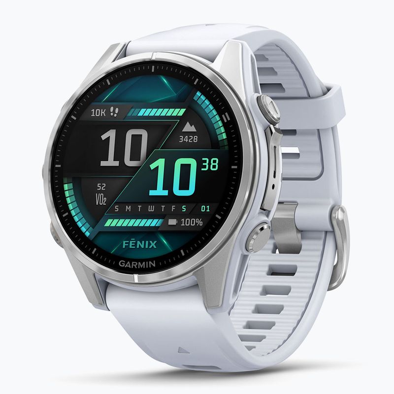 Zegarek Garmin Fenix 8 43 mm Amoled silver/white stone 3
