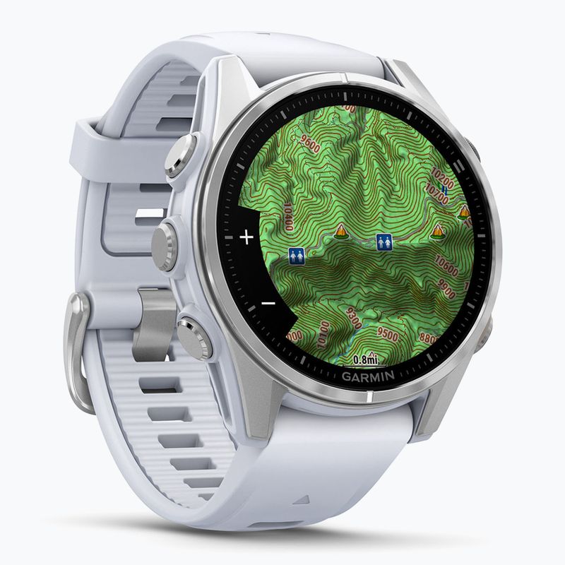 Zegarek Garmin Fenix 8 43 mm Amoled silver/white stone 4