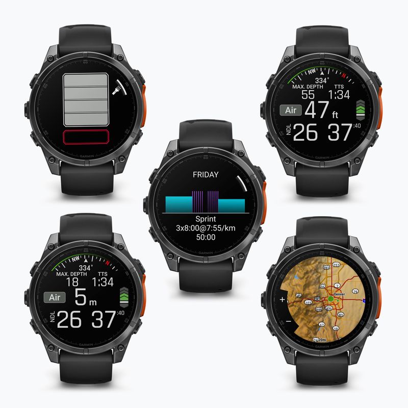 Zegarek Garmin Fenix 8 47 mm Amoled slate gray/black 8