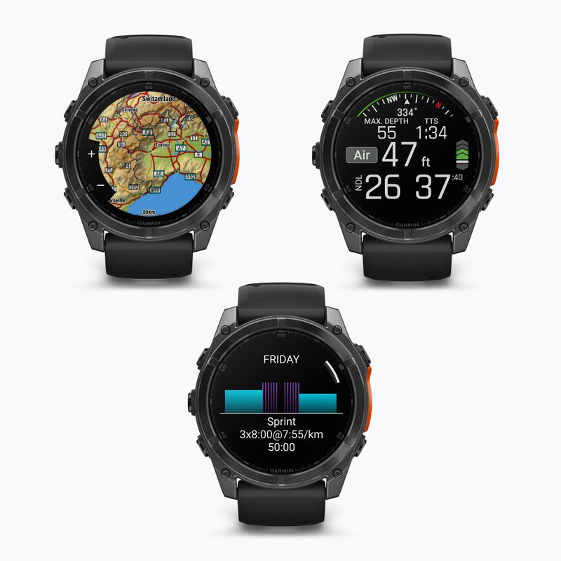 Zegarek Garmin Fenix 8 51 mm Amoled slate gray/black 8