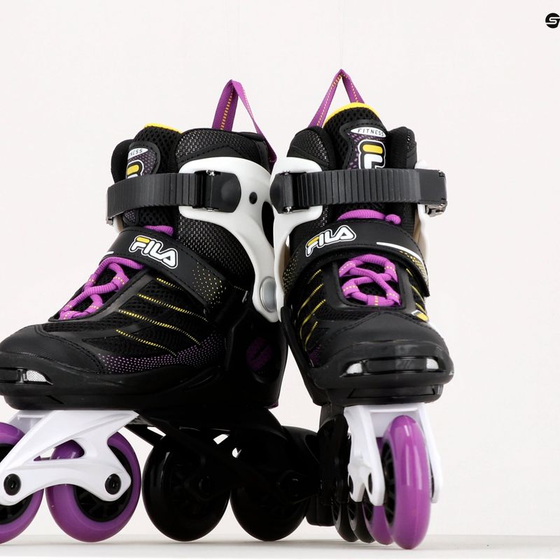 Rolki dziecięce FILA Wizy G black/yellow magenta 9