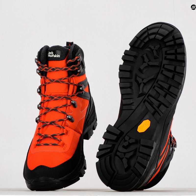 Buty trekkingowe męskie Jack Wolfskin Rebellion Guide Texapore Mid orange/phantom 10