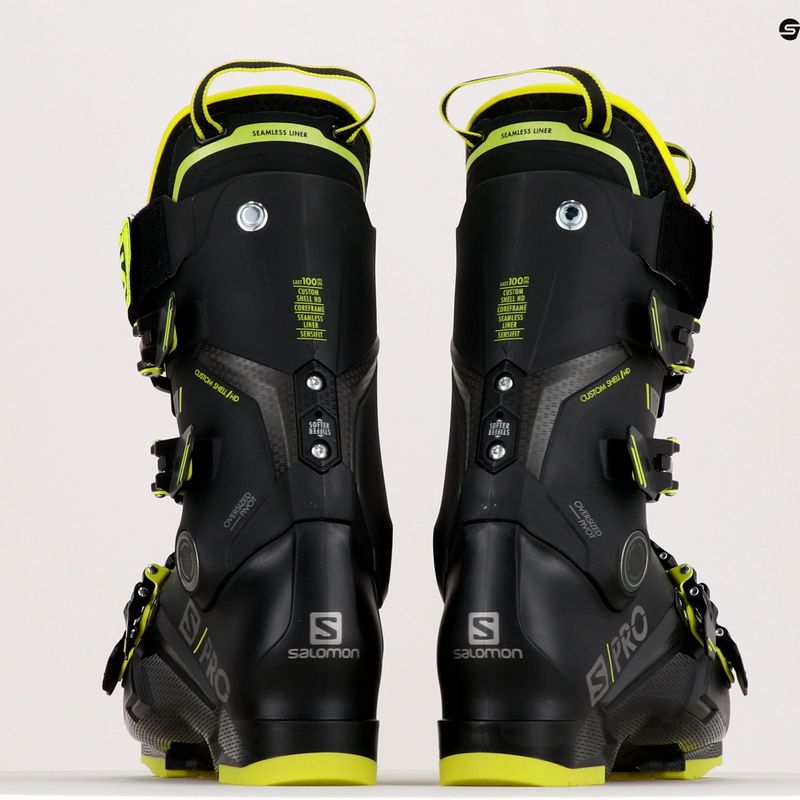 Buty narciarskie męskie Salomon S/Pro 110 GW black/acid green/dark silver metalic 9