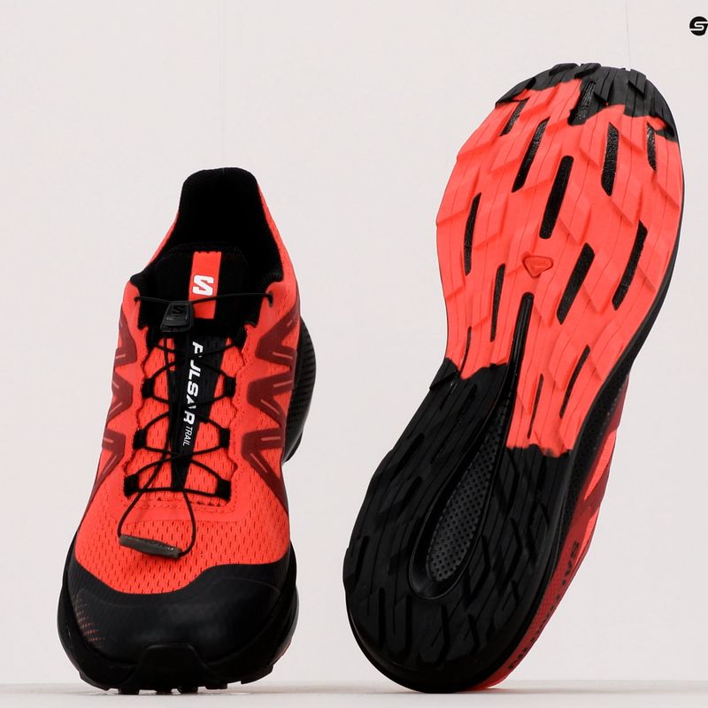 Buty do biegania męskie Salomon Pulsar Trail poppy red/bird/black 18