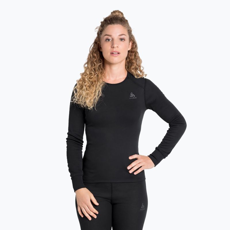 Bluza termoaktywna damska ODLO Active Warm Bl Top Crew Neck black