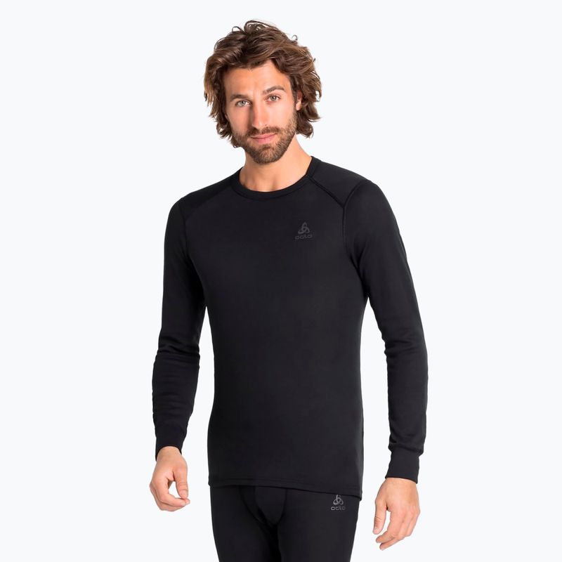 Bluza termoaktywna męska ODLO Active Warm Bl Top Crew Neck black