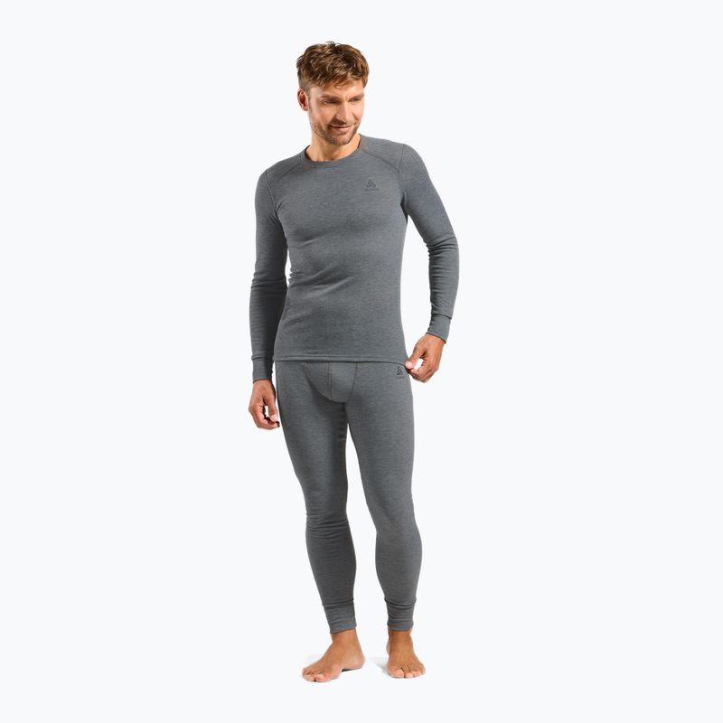 Spodnie termoaktywne męskie ODLO Active Warm Bl Bottom Long odlo steel grey melange 2