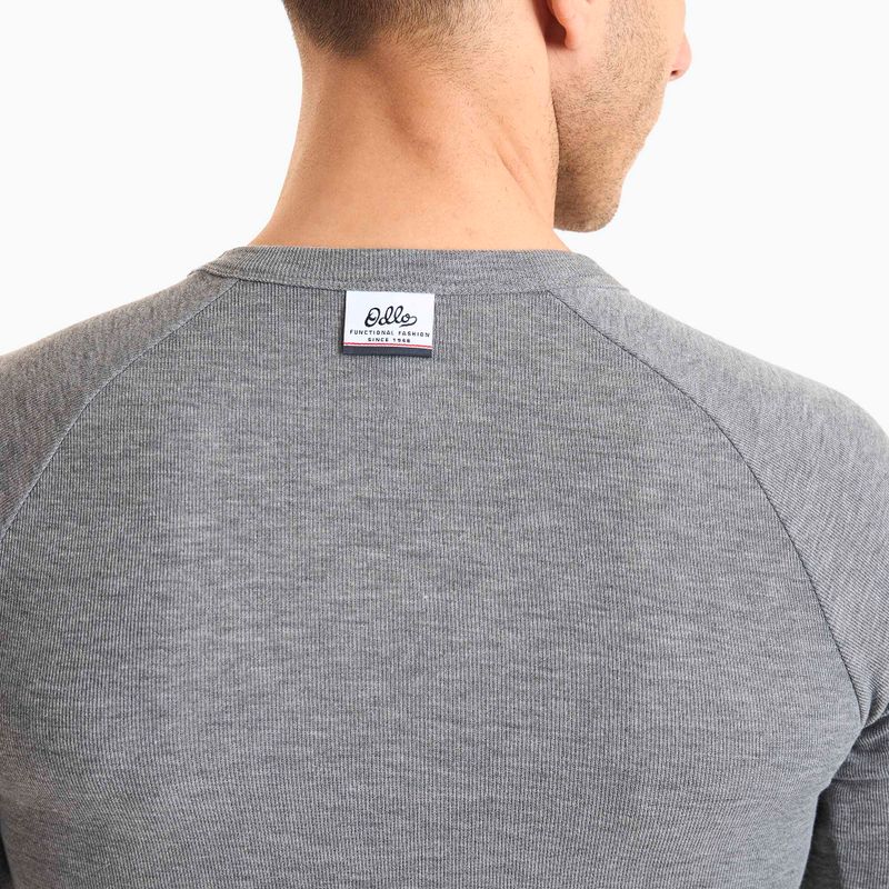 Bluza termoaktywna męska ODLO Active Warm Originals Bl Top Crew Neck odlo steel grey melange 4