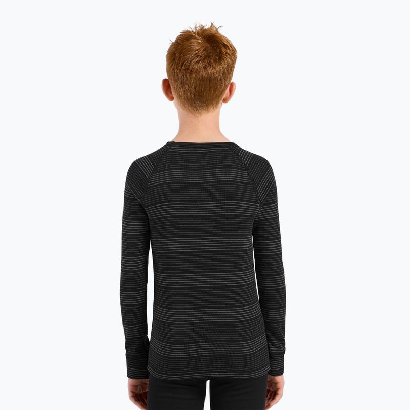 Komplet bielizny termoaktywnej dziecięcej ODLO Active Warm Eco black/grey melange 3