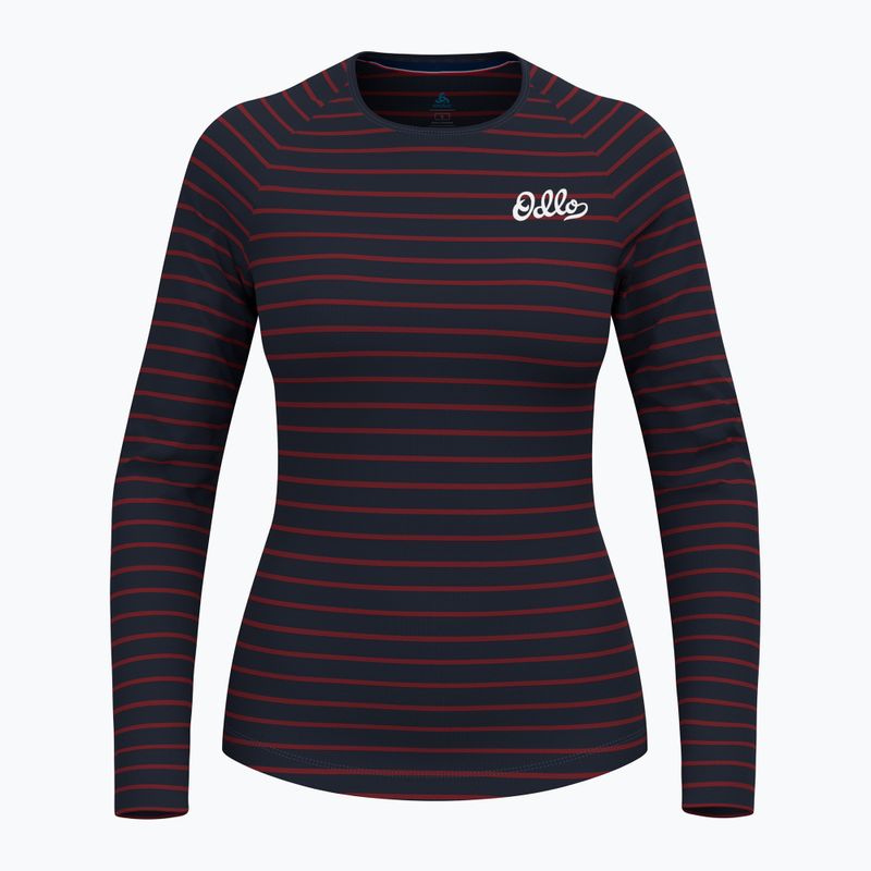 Longsleeve termoaktywny damski ODLO Warm Originals Stripes Bl Top Crew Neck dark saphire 4