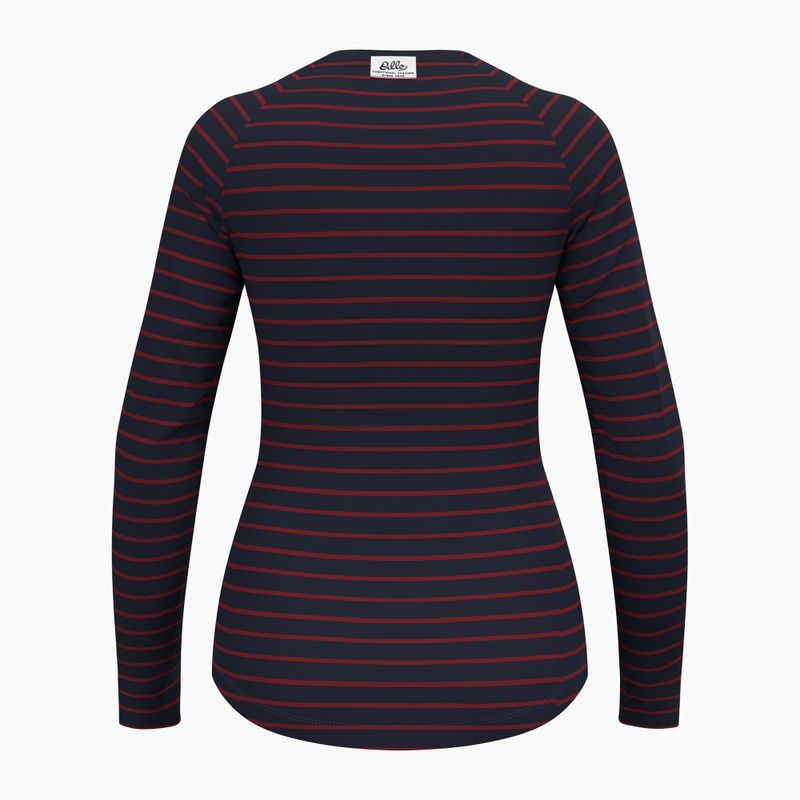 Longsleeve termoaktywny damski ODLO Warm Originals Stripes Bl Top Crew Neck dark saphire 5