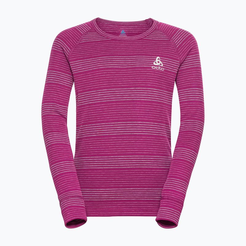 Komplet bielizny termoaktywnej dziecięcej ODLO Active Warm Eco steel grey melange/festival fusia 3