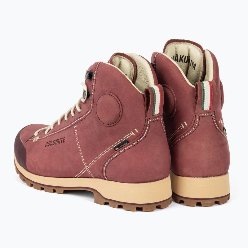 Buty turystyczne damskie Dolomite 54 High FG GTX burgundy red 3