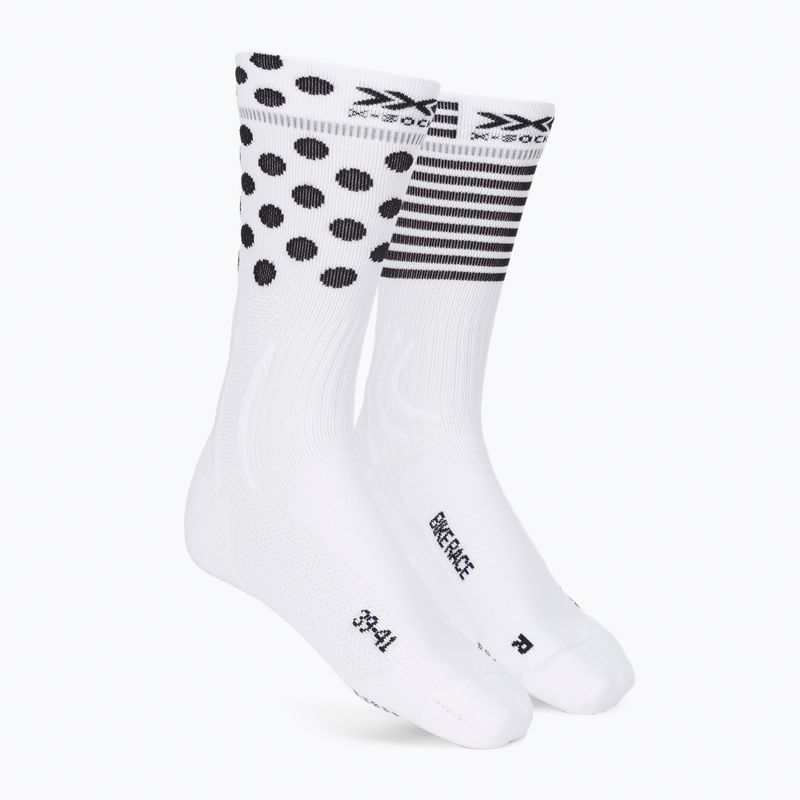 Skarpety X-Socks Bike Race arctic white/dot/stripe