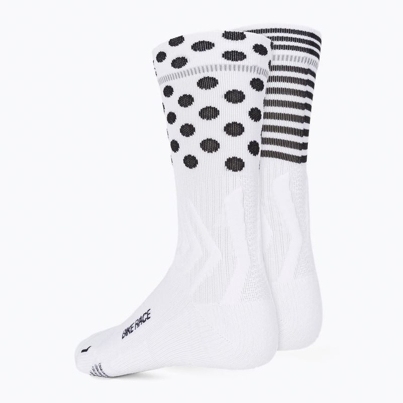 Skarpety X-Socks Bike Race arctic white/dot/stripe 2