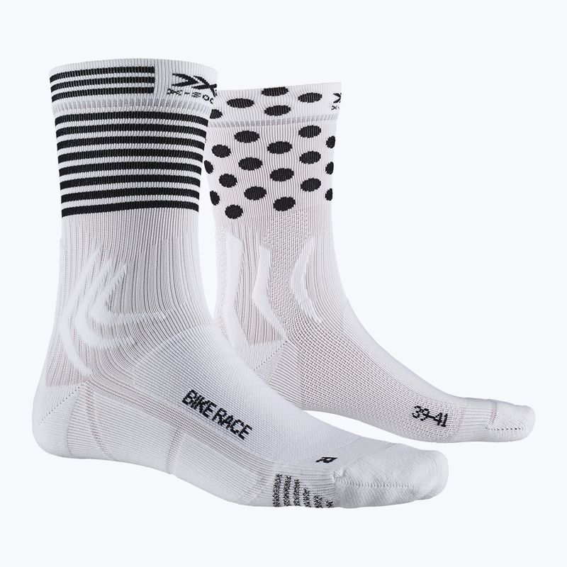 Skarpety X-Socks Bike Race arctic white/dot/stripe 8