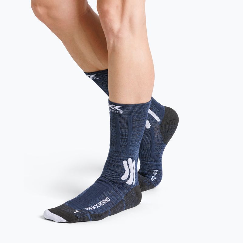 Skarpety damskie X-Socks Trek X Merino midnight blue/arctic white 4