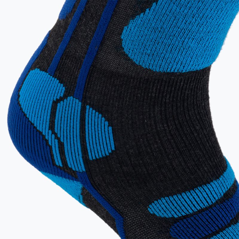 Skarpety narciarskie dziecięce X-Socks Ski 4.0 anthracite melange/electric blue 4