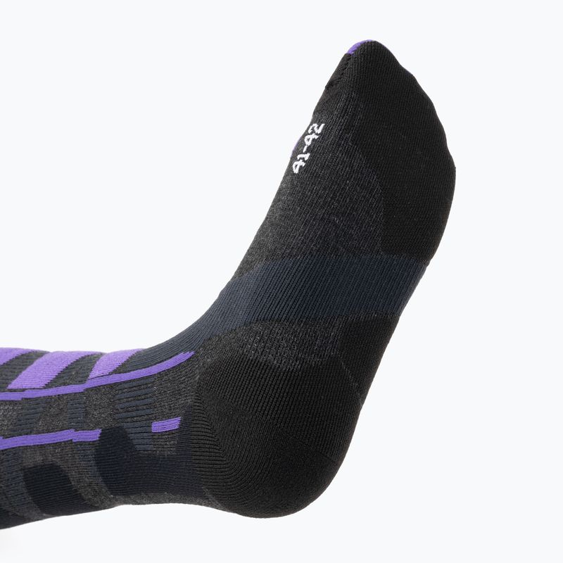 Skarpety narciarskie damskie X-Socks Ski Control 4.0 charcoal melange/purple 4