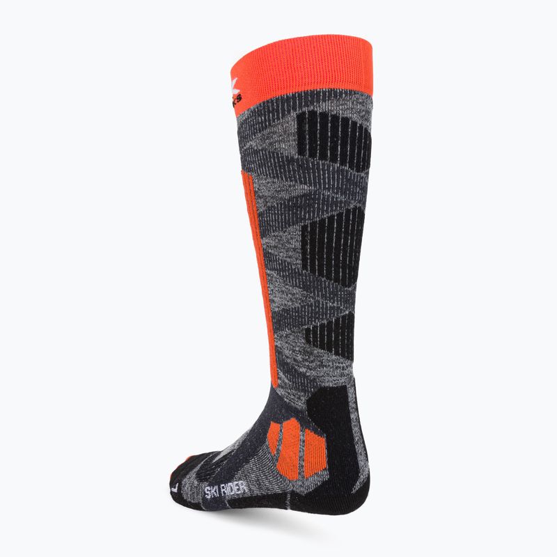 Skarpety narciarskie X-Socks Ski Rider 4.0 stone grey melange/x-orange 2