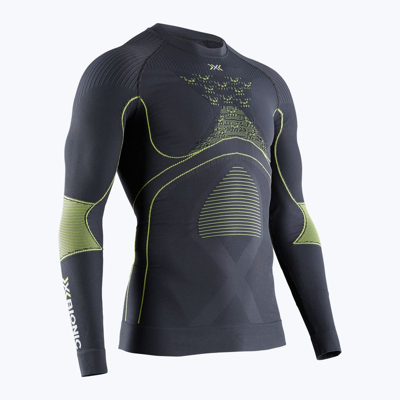 Longsleeve termoaktywny męski X-Bionic Energy Accumulator 4.0 charcoal/yellow