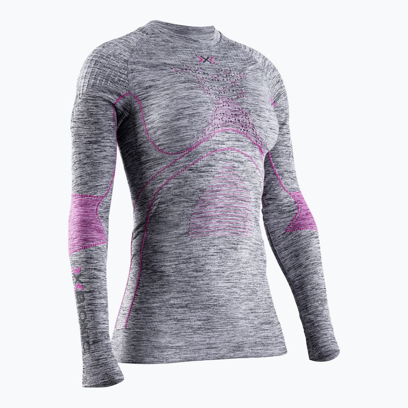 Longsleeve termoaktywny damski X-Bionic Energy Accumulator 4.0 Melange grey melange/pink 5