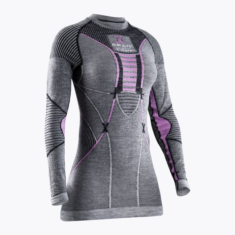 Longsleeve termoaktywny damski X-Bionic Apani 4.0 Merino black/grey/pink 4