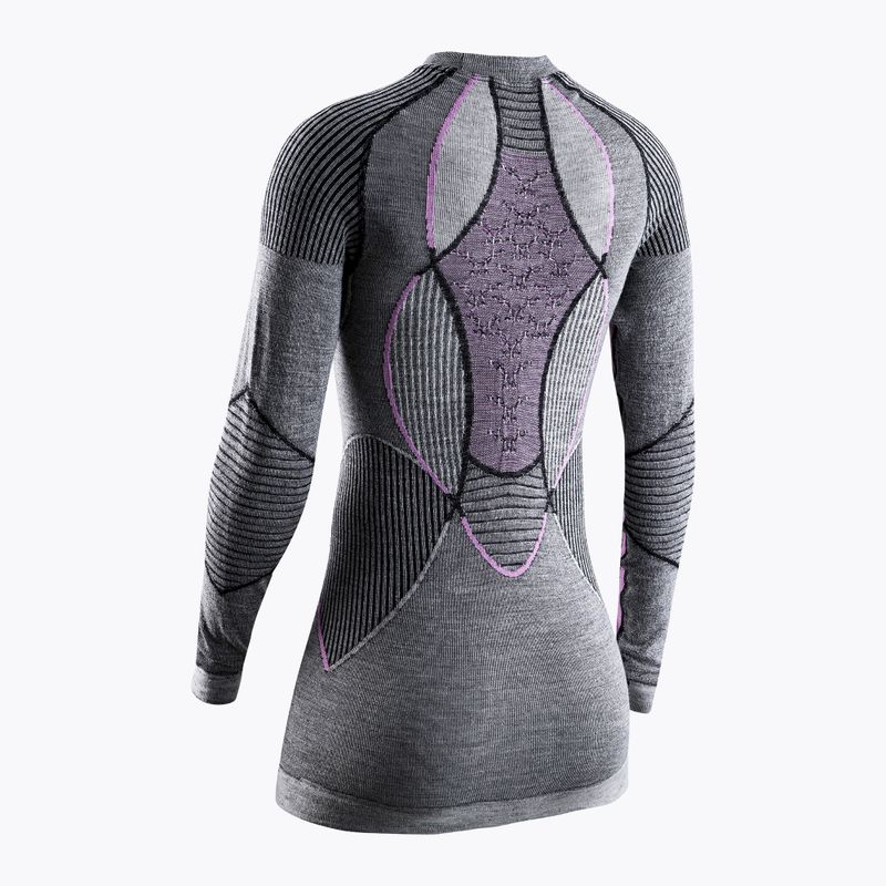 Longsleeve termoaktywny damski X-Bionic Apani 4.0 Merino black/grey/pink 5