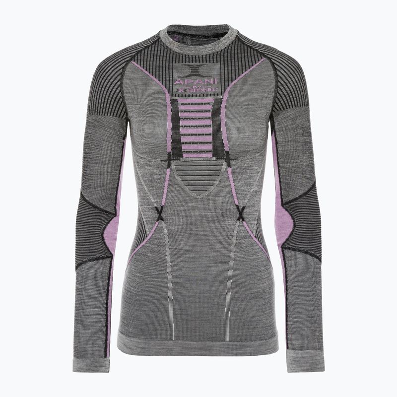 Longsleeve termoaktywny damski X-Bionic Apani 4.0 Merino black/grey/pink