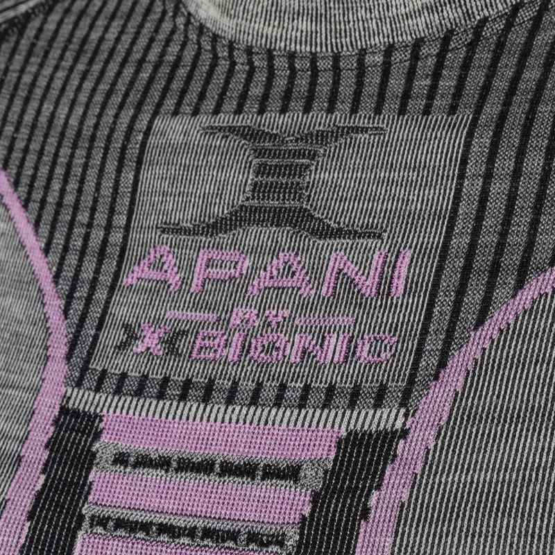 Longsleeve termoaktywny damski X-Bionic Apani 4.0 Merino black/grey/pink 3