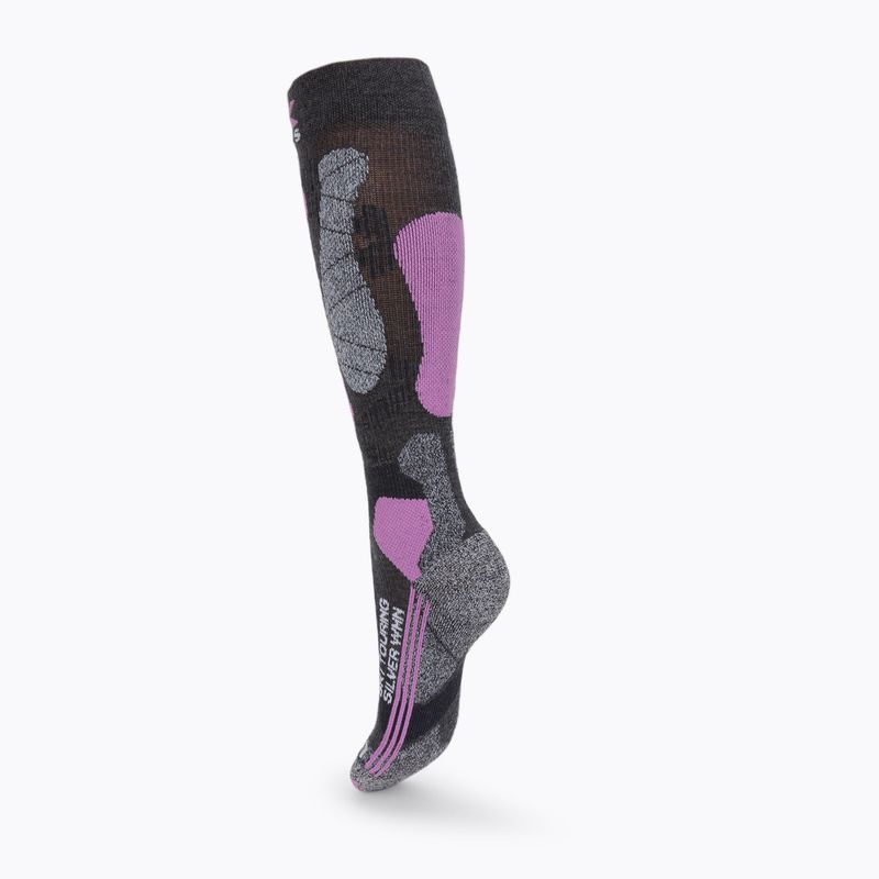 Skarpety narciarskie damskie X-Socks Ski Touring Silver 4.0 anthracite melange/magnolia 2