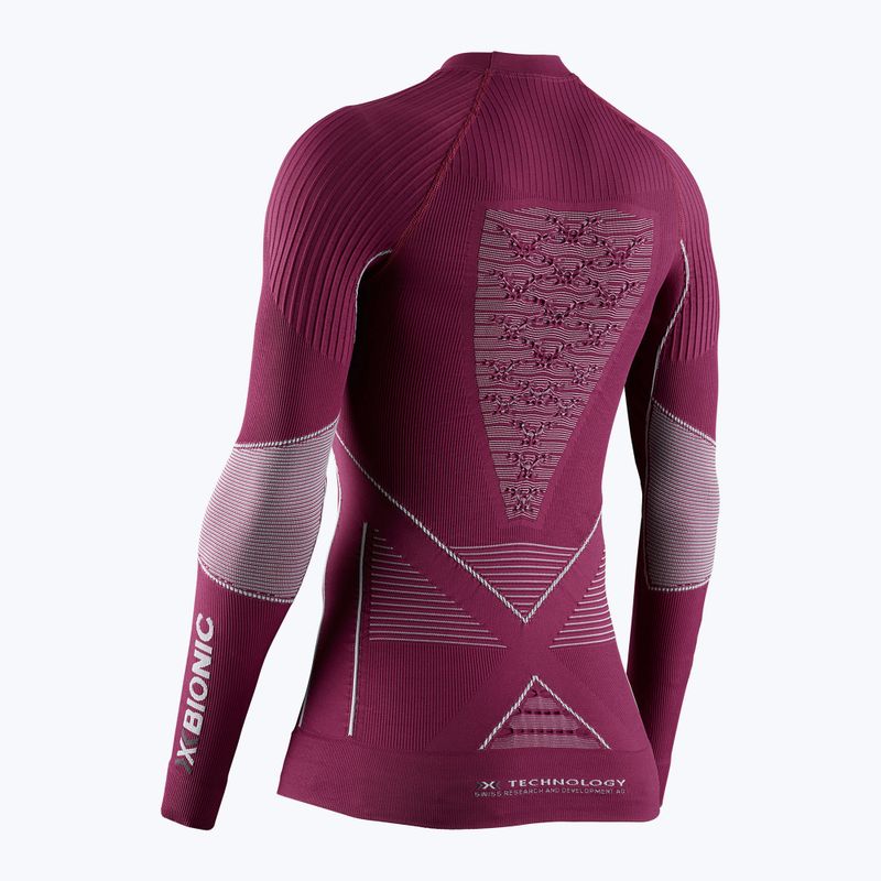 Longsleeve termoaktywny damski X-Bionic Energy Accumulator 4.0 plum/pearl grey 2