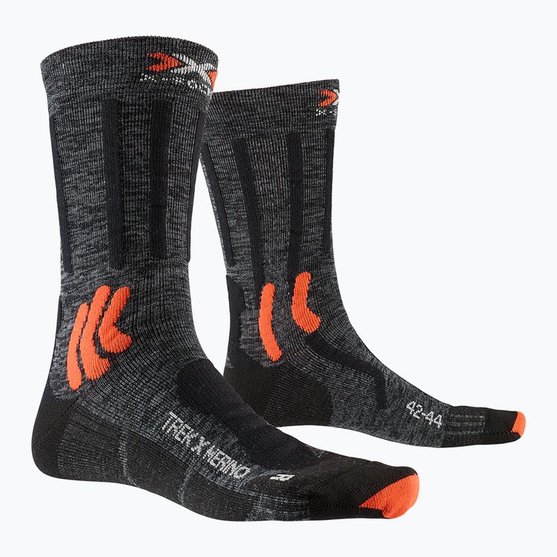 Skarpety X-Socks Trek X Merino grey duo melange/x-orange/black 5
