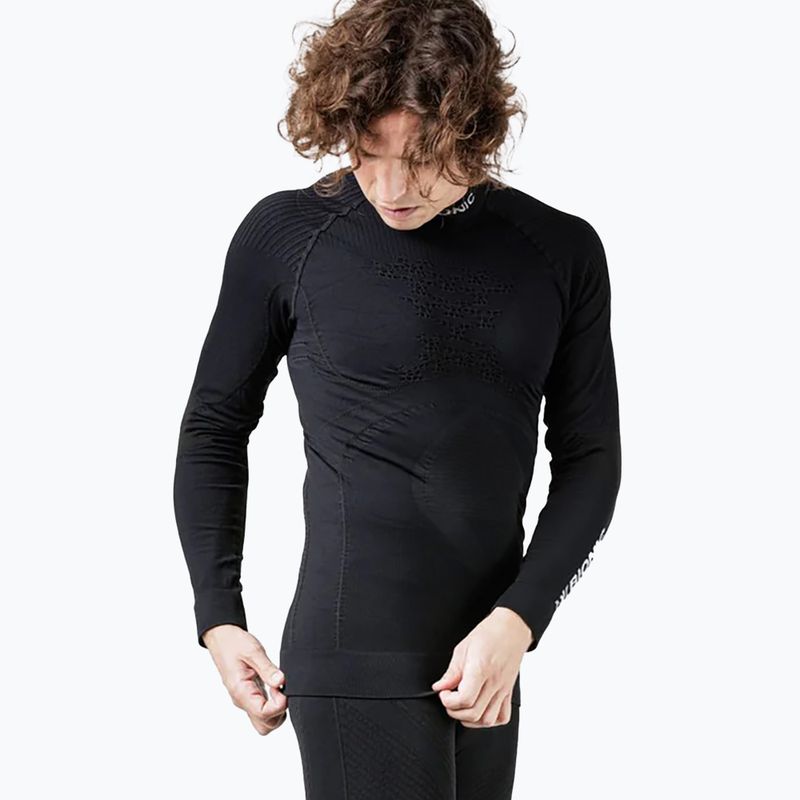 Longsleeve termoaktywny męski X-Bionic Energy Accumulator 4.0 Turtle Neck opal black/arctic white
