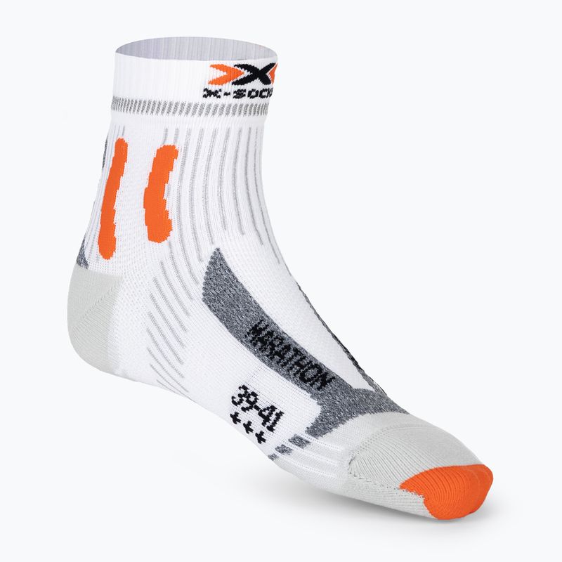 Skarpety męskie X-Socks Marathon Energy 4.0 arctic white/trick orange 3