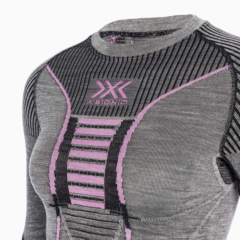 Bluza termoaktywna damska X-Bionic Merino black/grey/magnolia 3